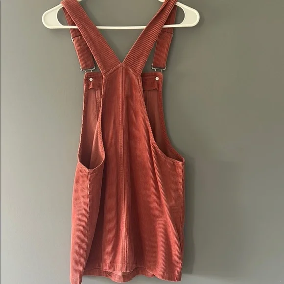 Forever 21 Pink Corduroy Overall Dress size medium - Picture 3 of 3